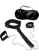 Dominant Submissive 2 Cuffs And Collar Set - Black
