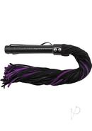 Rouge Suede Flogger With Leather Handle - Black And Purple