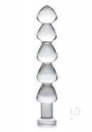 Master Series Drops Anal Links Glass Dildo - Clear