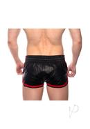 Prowler Red Leather Sport Shorts - Medium - Black/red
