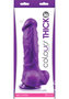 Colours Pleasures Silicone Thick Dildo 8in - Purple
